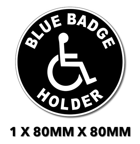 Blue badge holder black - blue,