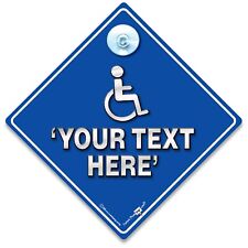 CUSTOM Disability Car Sign