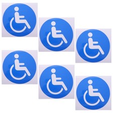 6 Sheets Disabled Toilet Label