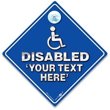 CUSTOM Disabled Car Sign