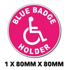 Blue Badge Holder Pink Car